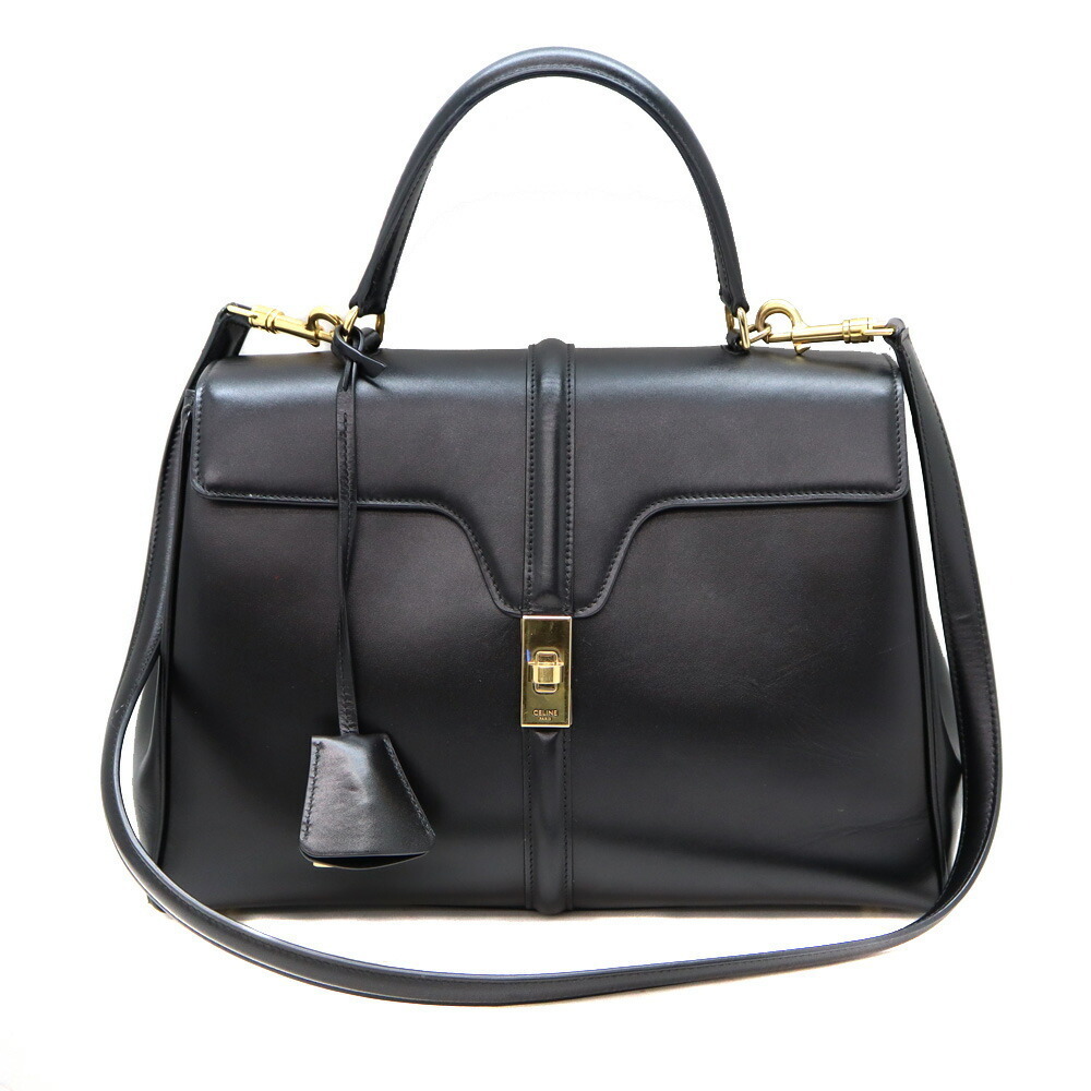 Celine Seize bag black gold leather